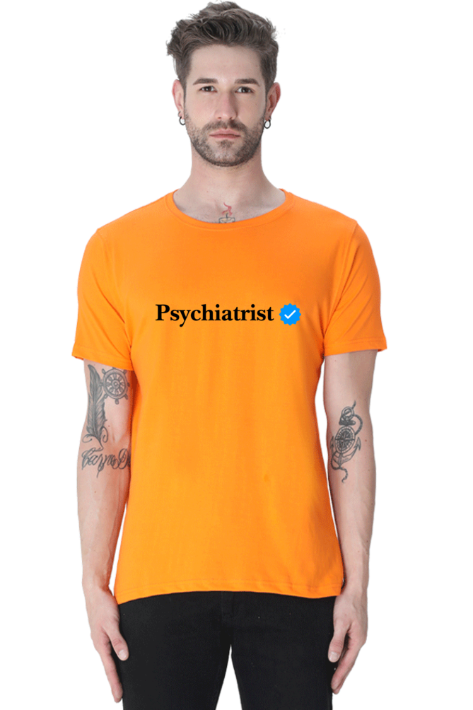 Psychiatrist Men's T-shirt (Black)- Verified Collection