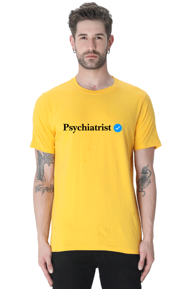 Psychiatrist Men's T-shirt (Black)- Verified Collection