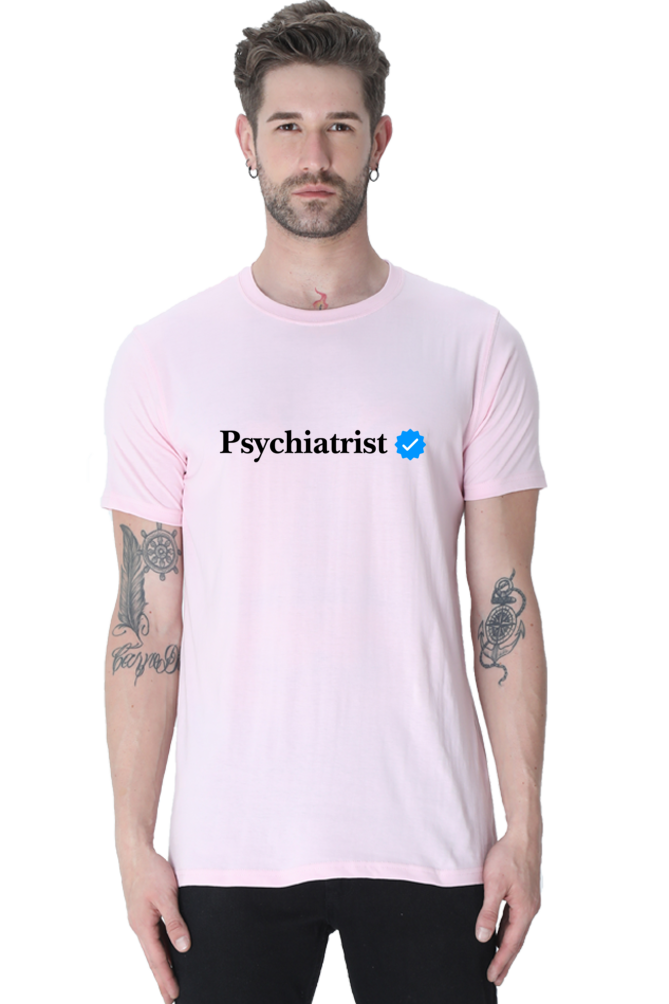 Psychiatrist Men's T-shirt (Black)- Verified Collection