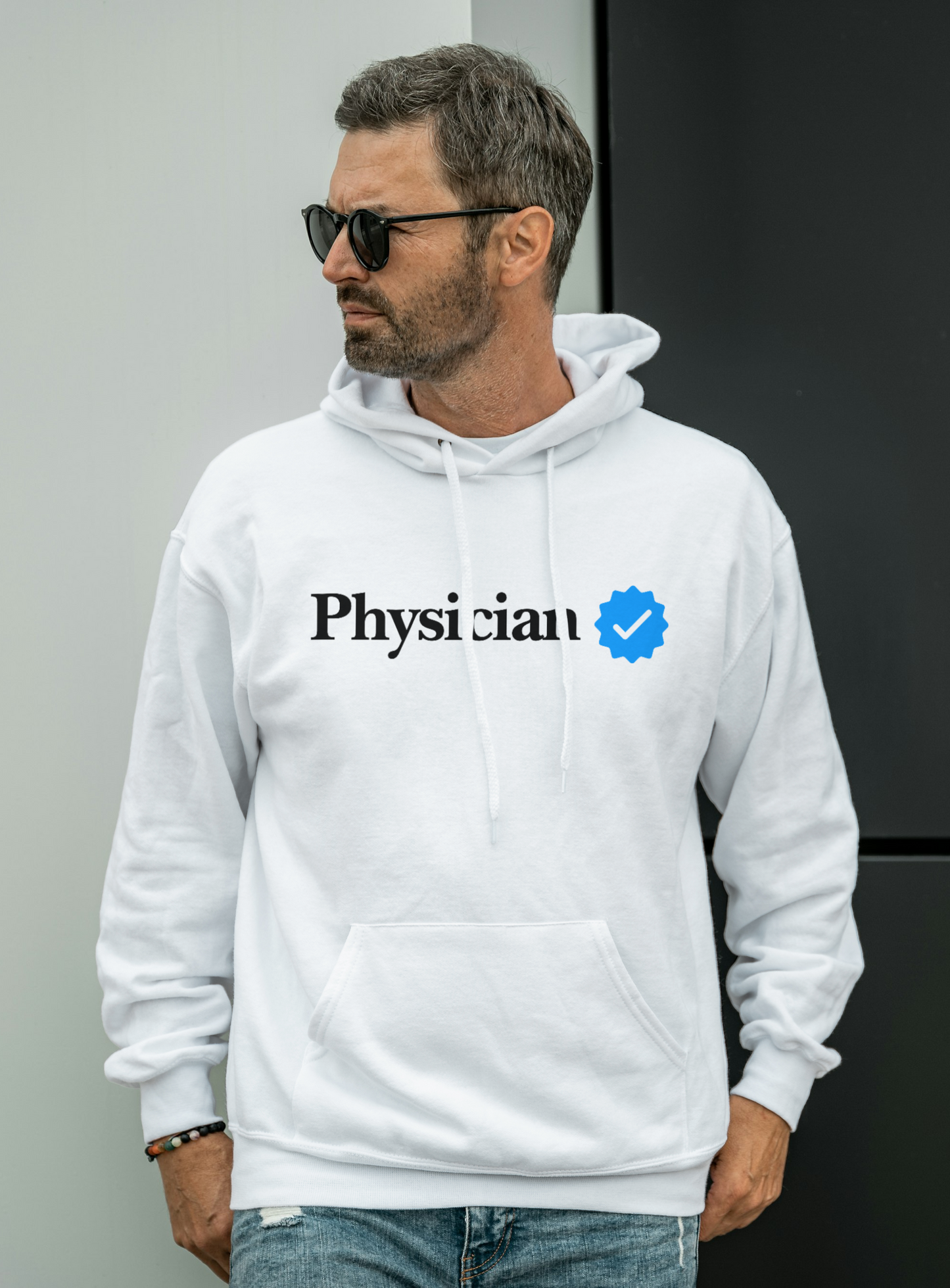 Physician Men's Hoodie (Black) - Verified Collection